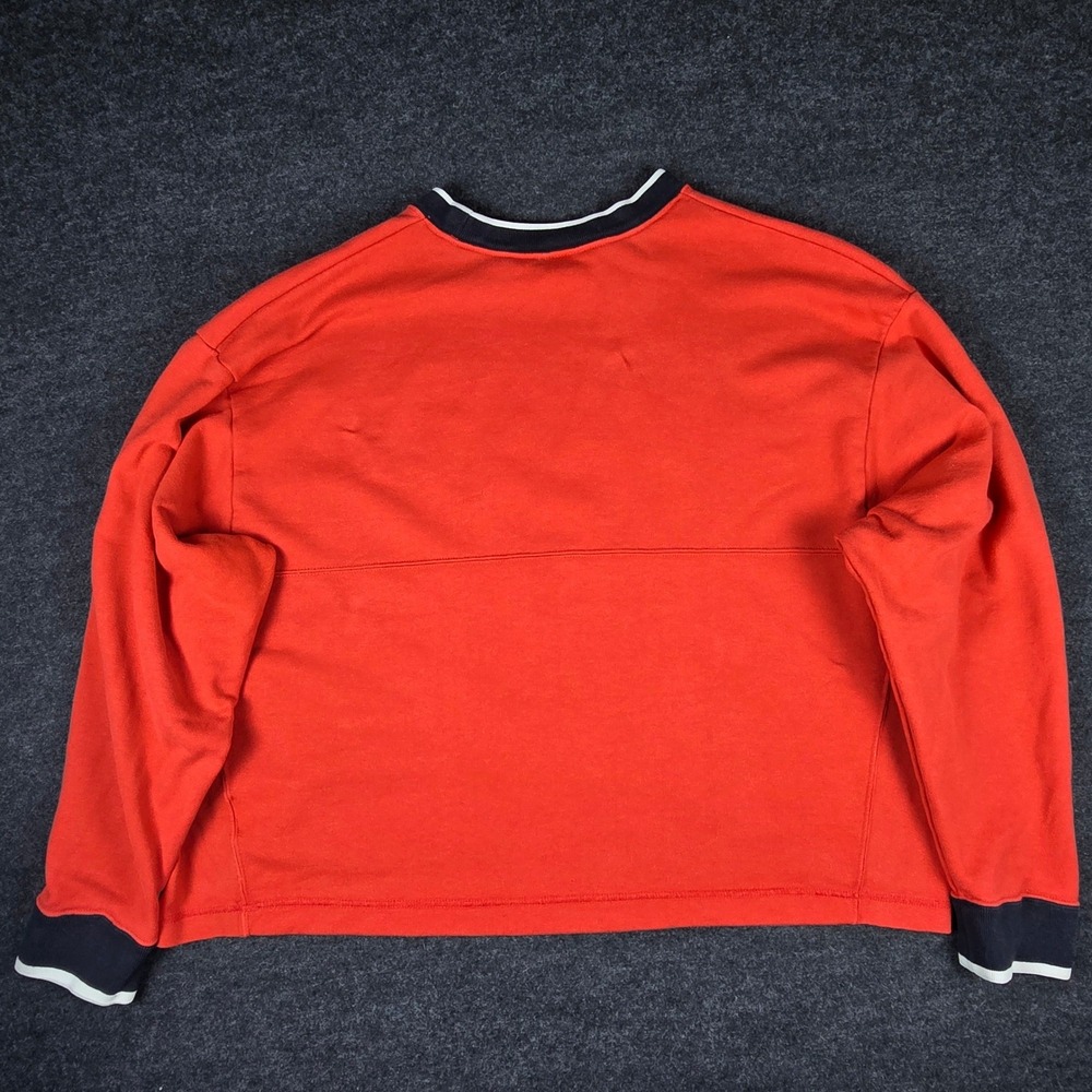Nike Sportswear Red Graphic Pullover Sweatshirt Big Logo Swoosh Retro Women's XL - Picture 6 of 12